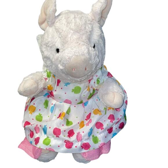 Mary Meyer Plush Pig Angel Wings Dress Apple Stuffed Animal Shower Nursery 10” - Picture 13 of 14